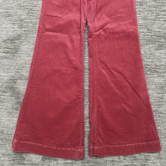Rolla's Pants Womens 27 Pink Eastcoast Flare High Rise Corduroy Boho Bell Bottom - Picture 3 of 13